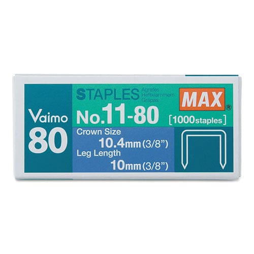 MAX Vaimo 11 Staples 0.38 Leg 0.5 Crown Steel 1,000/box - Office - MAX