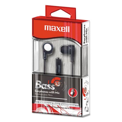 Maxell B-13 Bass Earbuds With Microphone 52 Cord Black - Technology - Maxell®