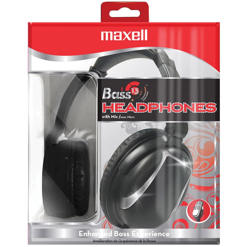 Maxell Bass13 Headphones With Mic (Pack of 2) - Headphones - Maxell Corp Of America