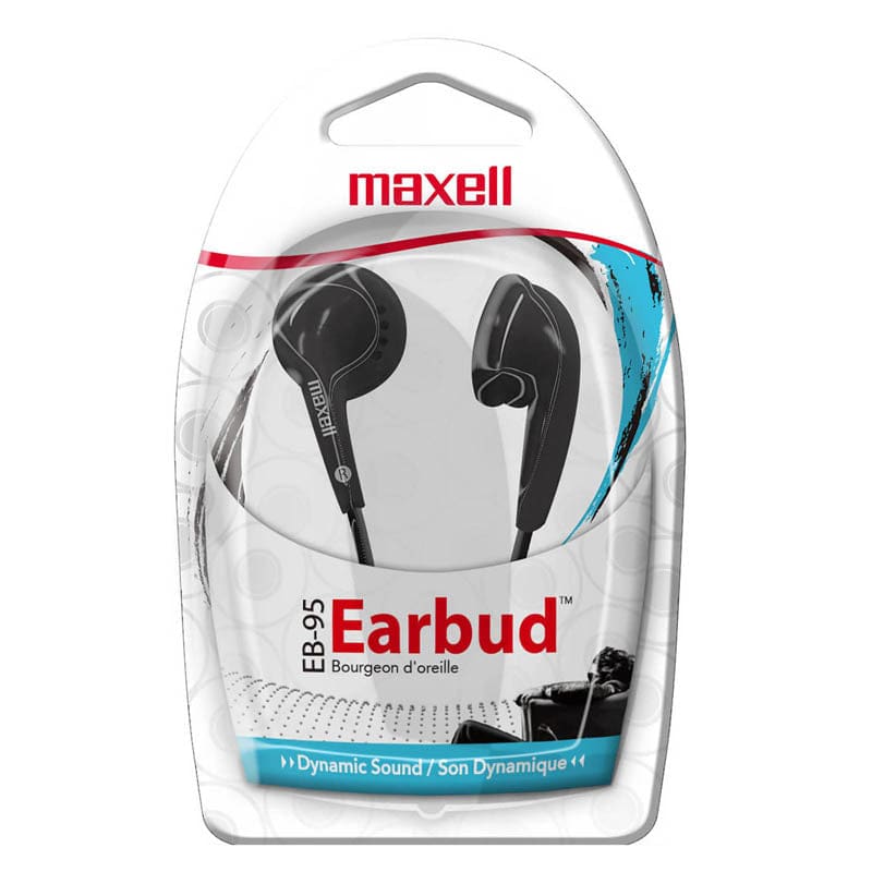 Maxell Budget Stereo Earbuds Black (Pack of 12) - Headphones - Maxell Corp Of America