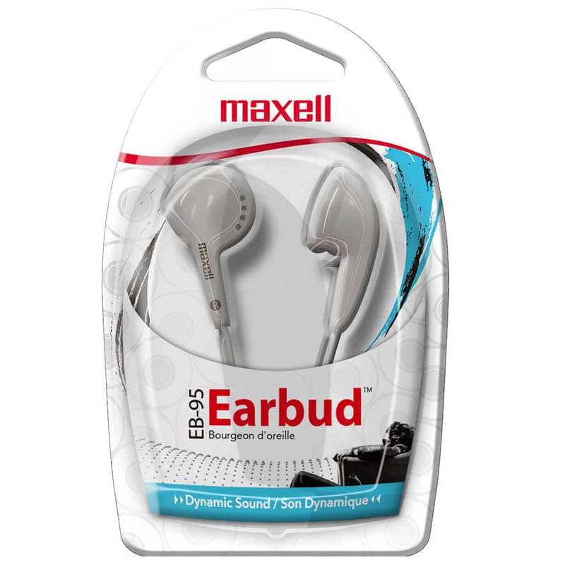 Maxell Budget Stereo Earbuds White (Pack of 12) - Headphones - Maxell Corp Of America