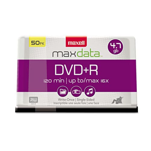 Maxell Dvd+r High-speed Recordable Disc 4.7 Gb 16x Spindle Silver 100/pack - Technology - Maxell®