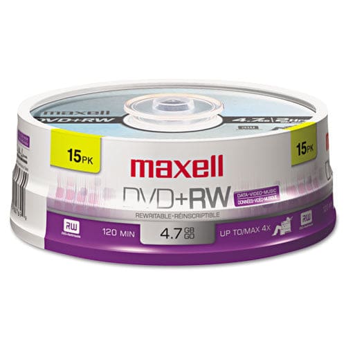 Maxell Dvd+rw Rewritable Disc 4.7 Gb 4x Spindle Silver 15/pack - Technology - Maxell®