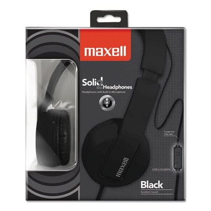 Maxell Solids Headphones 5 Ft Cord Black - Technology - Maxell®