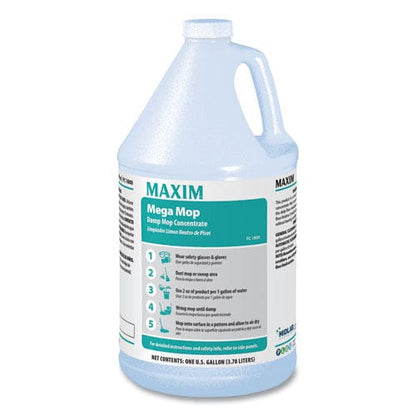 Maxim Mega Mop Damp Mop Concentrate Lemon Scent 1 Gal Bottle 4/carton - Janitorial & Sanitation - Maxim®