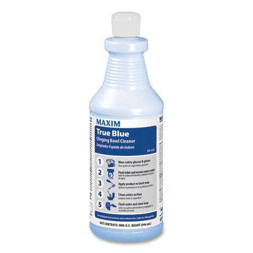 Maxim True Blue Clinging Bowl Cleaner Mint Scent 32 Oz Bottle 12/carton - Janitorial & Sanitation - Maxim®