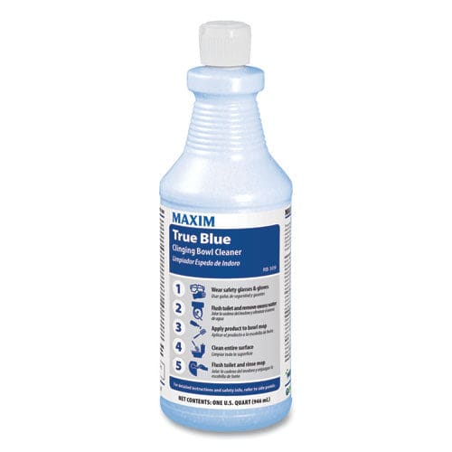Maxim True Blue Clinging Bowl Cleaner Mint Scent 32 Oz Bottle 12/carton - Janitorial & Sanitation - Maxim®