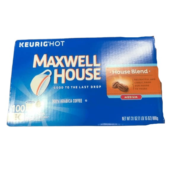 Maxwell House House Blend Keurig K Cup Coffee Pods, 100 Count - ShelHealth.Com