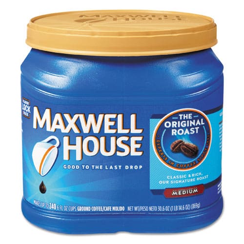 Maxwell House Coffee Ground Original Roast 30.6 Oz Canister 6 Canisters/carton - Food Service - Maxwell House®
