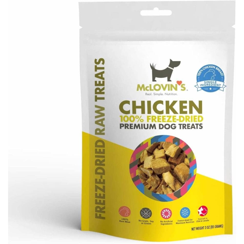 MCLOVINS PET FOOD Mclovins Pet Food Chicken Freeze Dried Dog Treats, 3 Oz