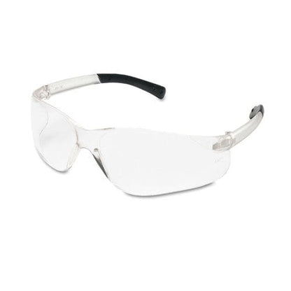 MCR Safety Bearkat Safety Glasses Wraparound Black Frame/clear Lens 12/box - Office - MCR™ Safety