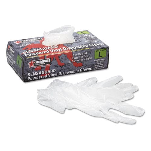 MCR Safety Disposable Vinyl Gloves Large 5 Mil Industrial-grade 100/box - Janitorial & Sanitation - MCR™ Safety