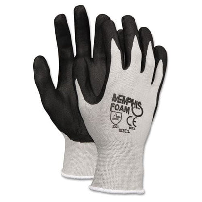 MCR Safety Economy Foam Nitrile Gloves Small Gray/black 12 Pairs - Janitorial & Sanitation - MCR™ Safety