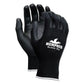 MCR Safety Economy Pu Coated Work Gloves Black Medium Dozen - Janitorial & Sanitation - MCR™ Safety
