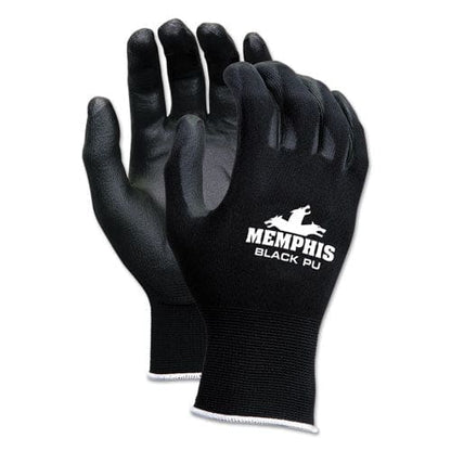 MCR Safety Economy Pu Coated Work Gloves Black X-small Dozen - Janitorial & Sanitation - MCR™ Safety