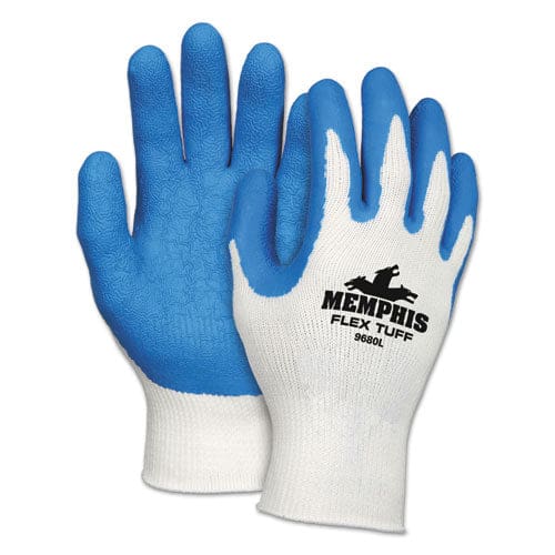 MCR Safety Flextuff Latex Dipped Gloves Gray Large 12 Pairs - Janitorial & Sanitation - MCR™ Safety
