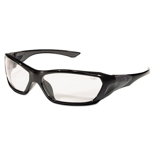 MCR Safety Forceflex Safety Glasses Black Frame Clear Lens - Office - MCR™ Safety