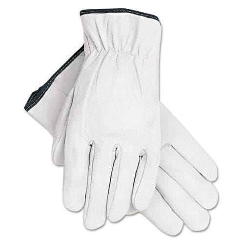 MCR Safety Grain Goatskin Driver Gloves White X-large 12 Pairs - Janitorial & Sanitation - MCR™ Safety