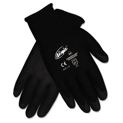 MCR Safety Ninja Hpt Pvc Coated Nylon Gloves Medium Black Pair - Janitorial & Sanitation - MCR™ Safety