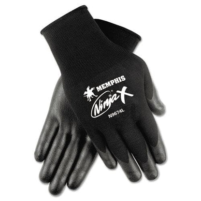 MCR Safety Ninja X Bi-polymer Coated Gloves Medium Black Pair - Janitorial & Sanitation - MCR™ Safety