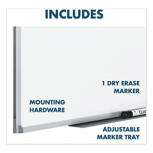 Mead Dry Erase Board With Aluminum Frame 36 X 24 Melamine White Surface Silver Aluminum Frame - School Supplies - Mead®