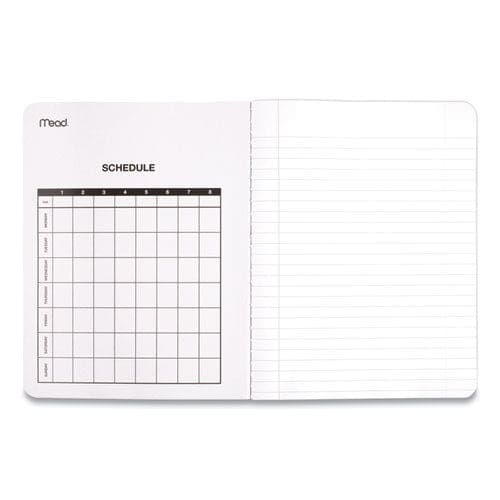 Mead Square Deal Composition Book 3 Subject Wide/legal Rule Black Cover 9.75 X 7.5 100 Sheets 12/pack - School Supplies - Mead®
