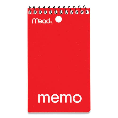 Mead Wirebound Memo Pad With Wall-hanger Eyelet Medium/college Rule Randomly Assorted Cover Colors 60 White 3 X 5 Sheets - School Supplies -