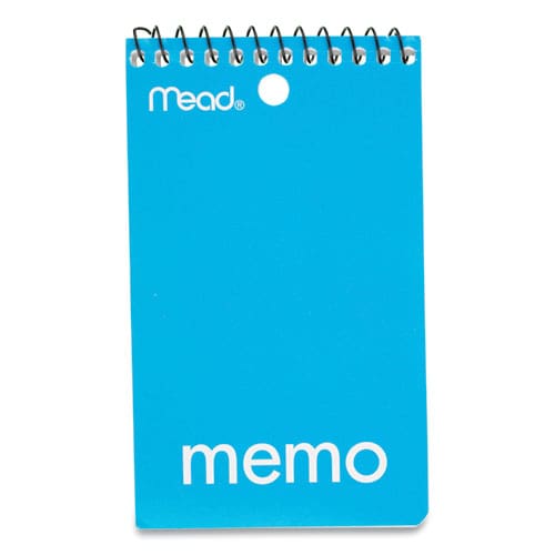 Mead Wirebound Memo Pad With Wall-hanger Eyelet Medium/college Rule Randomly Assorted Cover Colors 60 White 3 X 5 Sheets - School Supplies -