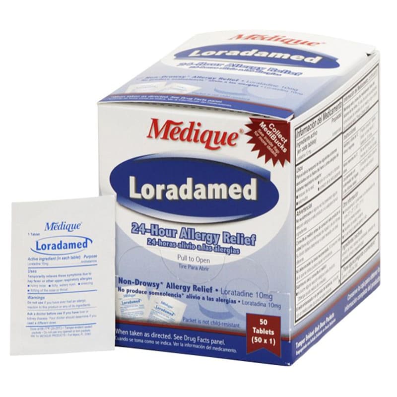 Medique Loradamed Non-Drowsy 50/Bx Box of OX - Over the Counter >> Allergy Relief - Medique
