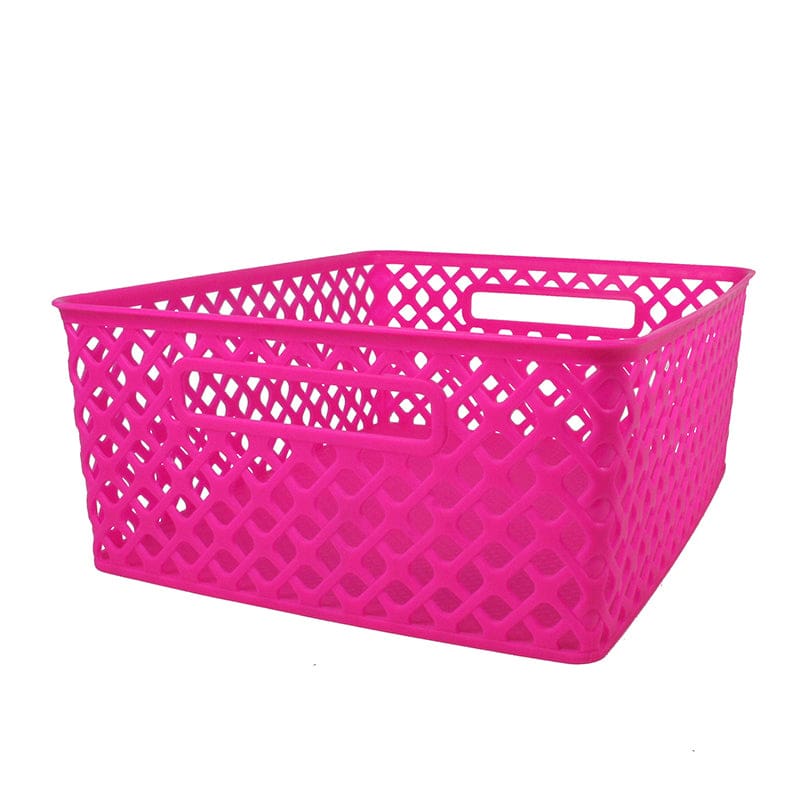Medium Hot Pink Woven Basket (Pack of 6) - Storage Containers - Romanoff Products