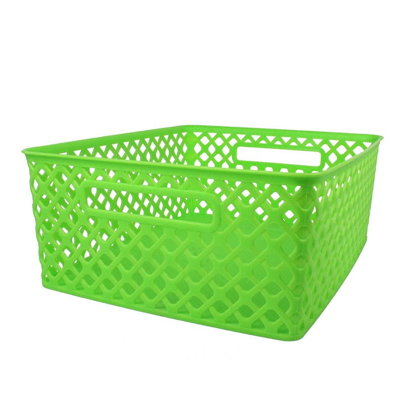 Medium Lime Woven Basket (Pack of 6) - Storage Containers - Romanoff Products
