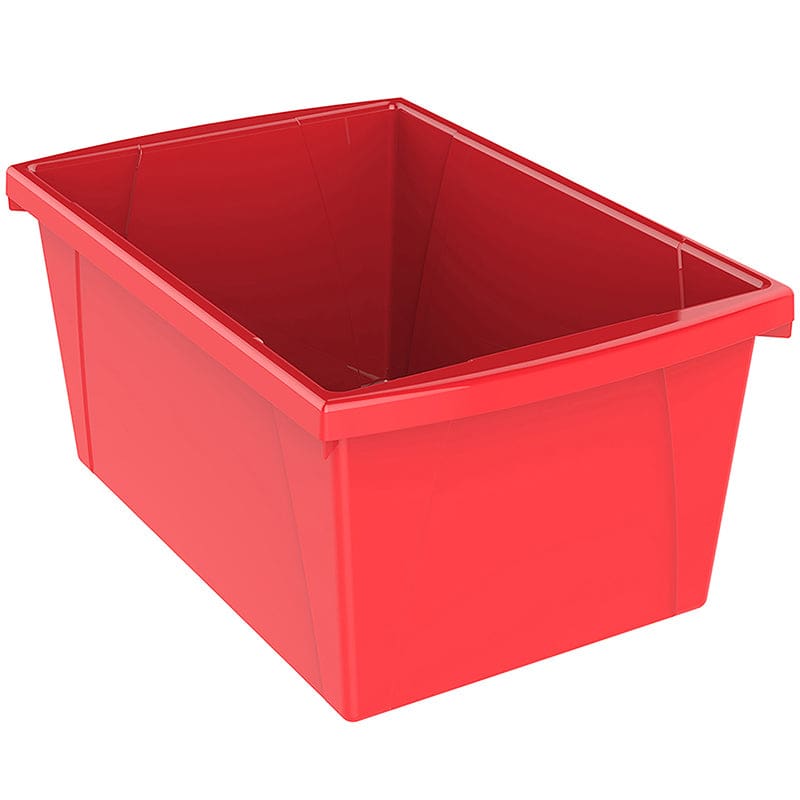 Medium Red Classroom Storage Bin (Pack of 2) - Storage Containers - Storex Industries