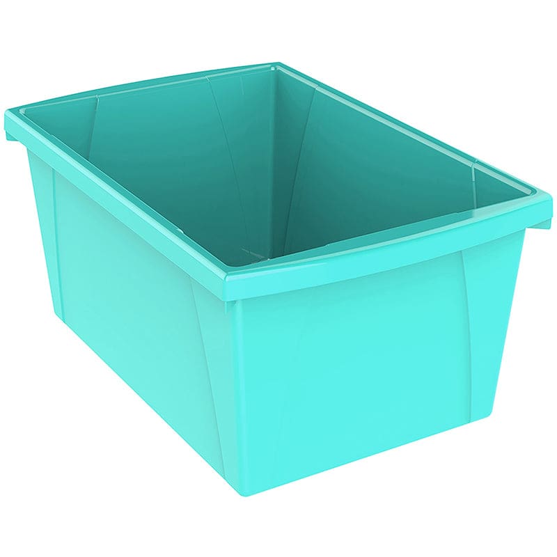 Medium Teal Classroom Storage Bin (Pack of 2) - Storage Containers - Storex Industries
