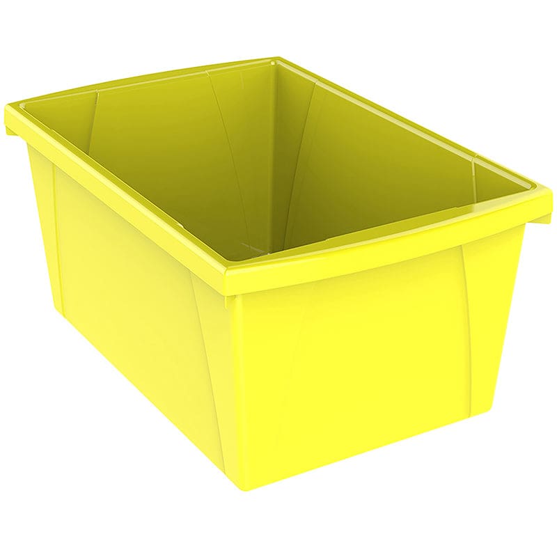 Medium Yellow Classroom Storage Bin (Pack of 2) - Storage Containers - Storex Industries