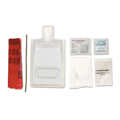 Medline Biohazard Fluid Clean-up Kit 10.3 X 1.6 X 10.5 7 Pieces Synthetic-fabric Bag - Janitorial & Sanitation - Medline