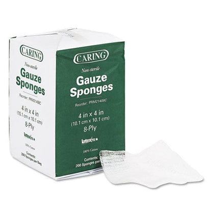 Medline Caring Woven Gauze Sponges Non-sterile 8-ply 4 X 4 200/pack - Janitorial & Sanitation - Medline