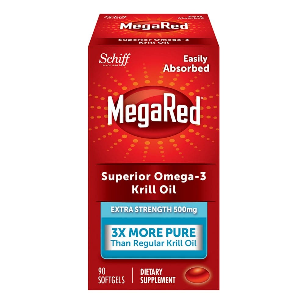 MegaRed 500mg Omega-3 Krill Oil Dietary Supplement (90 ct.) | ShelHealth
