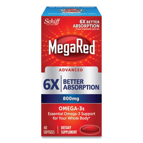 MegaRed Advanced 6x Absorption Omega 800 Mg 40 Count - Janitorial & Sanitation - MegaRed®