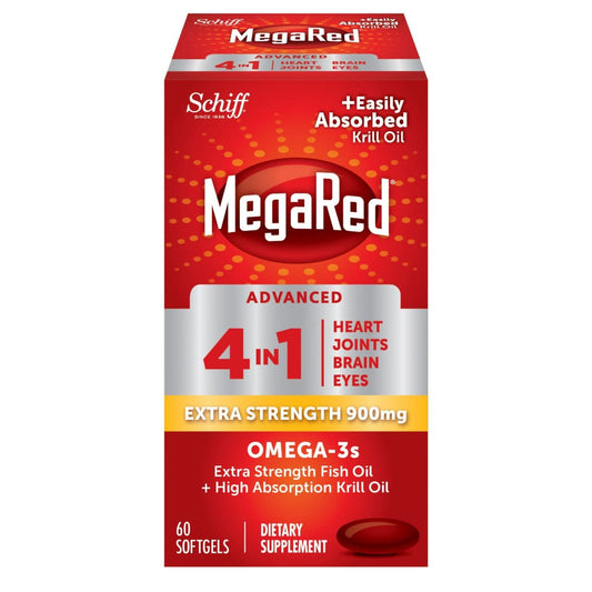 MegaRed Advanced 900mg Omega-3 Krill Oil 4-in-1 Softgels 60 ct. - MegaRed