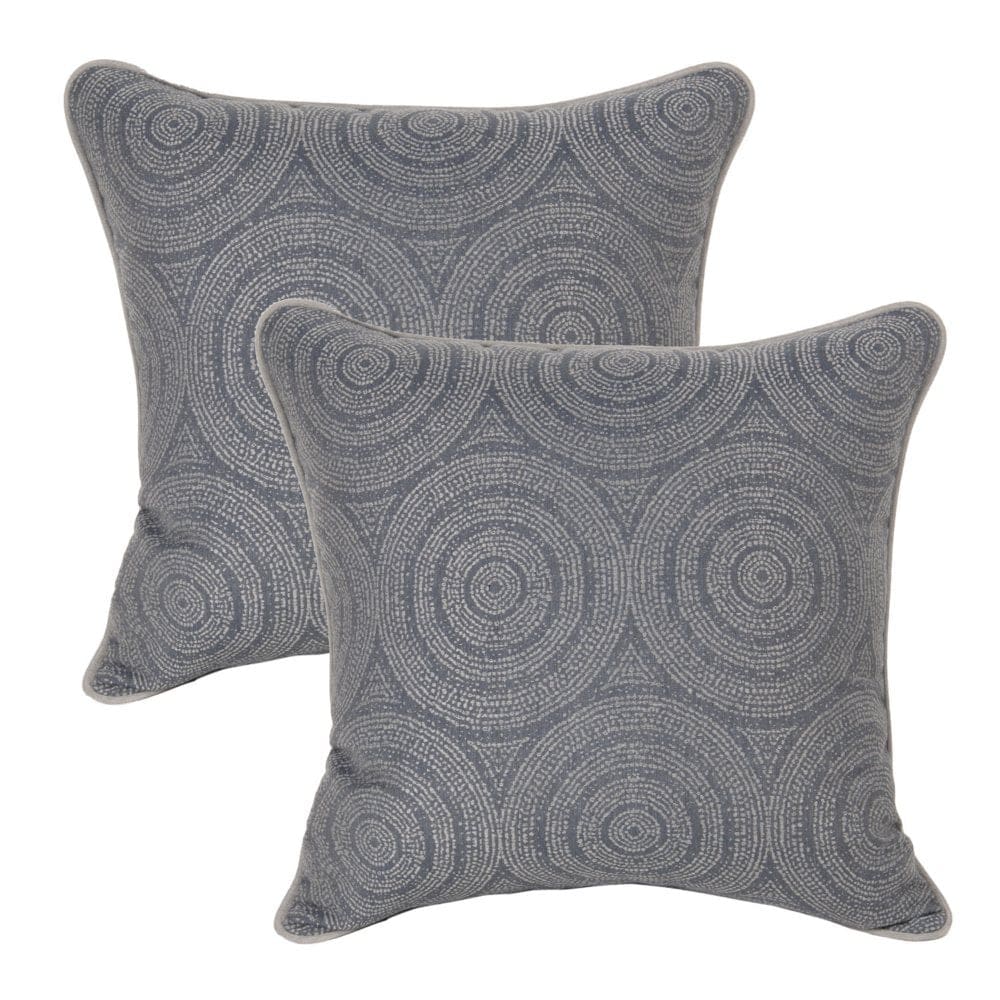 Member’s Mark 2-Pack Accent Pillows with Sunbrella Fabric Santara Denim/Canvas Granite - Outdoor Cushions & Pillows - Member’s Mark