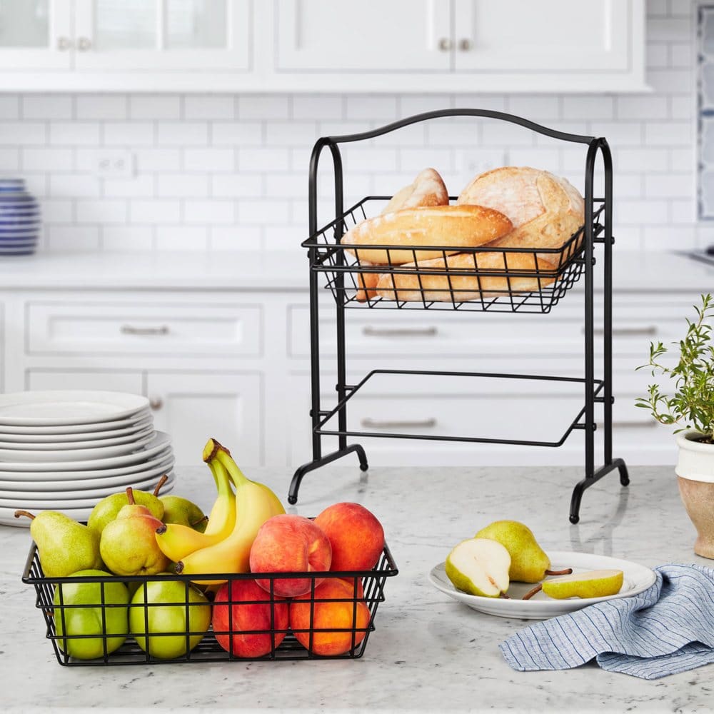 Member’s Mark 2-Tier Fruit Basket Stand - Food Storage & Kitchen Organization - Member’s Mark