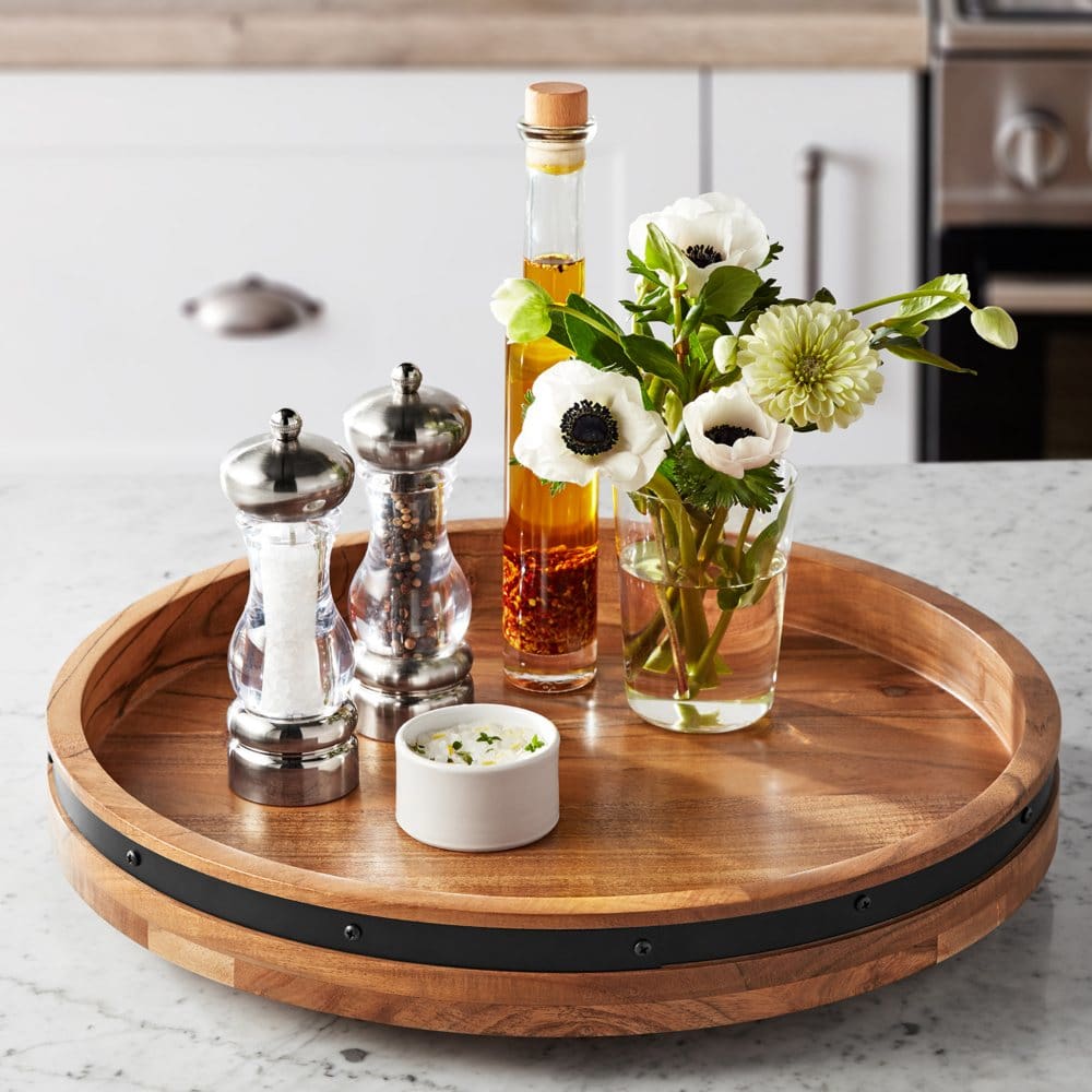 Member’s Mark Acacia Wood Farmhouse Lazy Susan - Serveware - Member’s Mark
