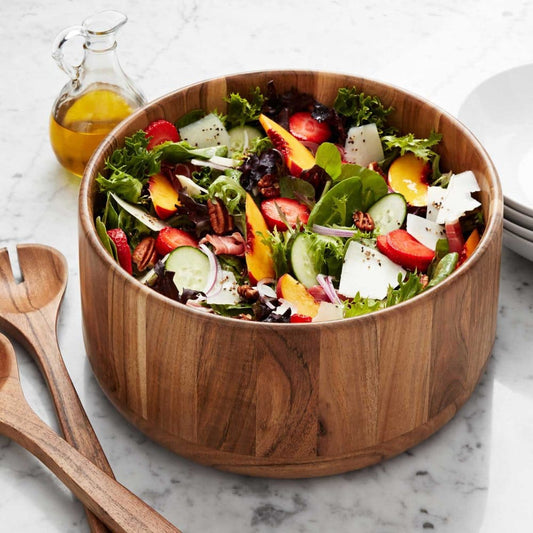 Member’s Mark Acacia Wood Salad Bowl with Servers - Outdoor Entertaining - Member’s Mark