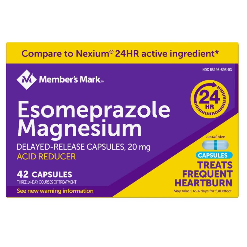 Member’s Mark Esomeprazole Magnesium Capsules 20 mg. (42 ct.) - Digestion & Nausea - Member’s Mark
