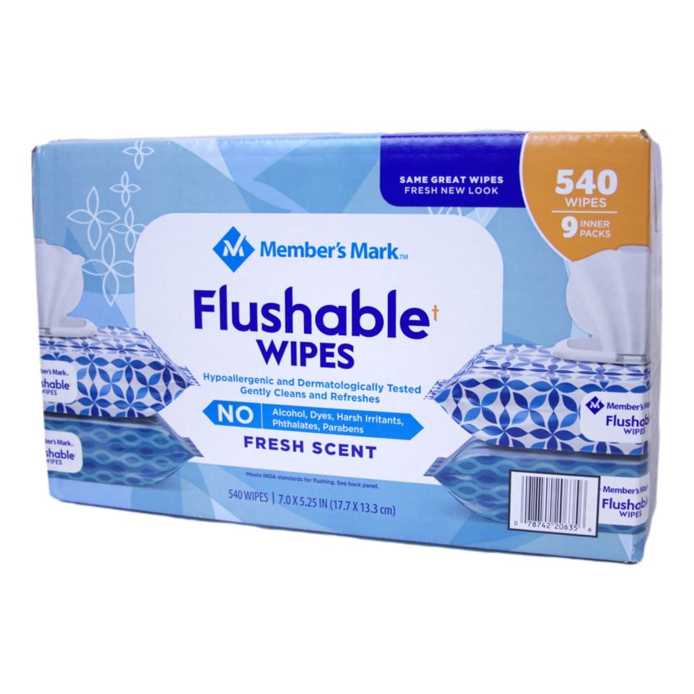 Member’s Mark Flushable Scented Wipes (60 wipes/pk. 9 pk.) - Incontinence Aids - Member’s Mark