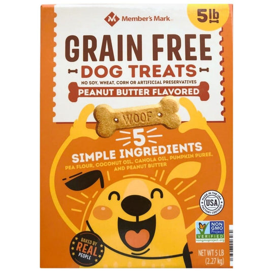 Member’s Mark Grain-Free Dog Treat Biscuits Peanut Butter Flavored (5 lbs.) - Dog Food & Treats - Member’s Mark