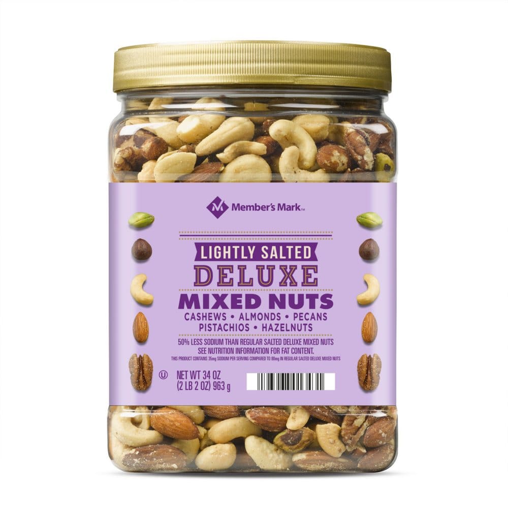Member’s Mark Lightly Salted Deluxe Mixed Nuts (34oz) - Trail Mix & Nuts - Member’s Mark