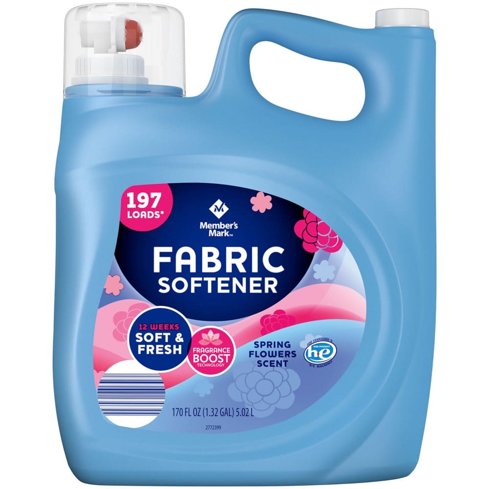 Member’s Mark Liquid Fabric Softener Spring Flowers (170 fl. oz. 197 loads) - Laundry Supplies - Member’s Mark
