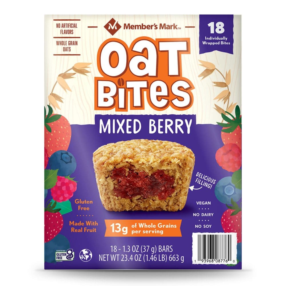 Member’s Mark Mixed Berry Oat Bites (18 pk.) - Breakfast & Snack Bars - Member’s Mark