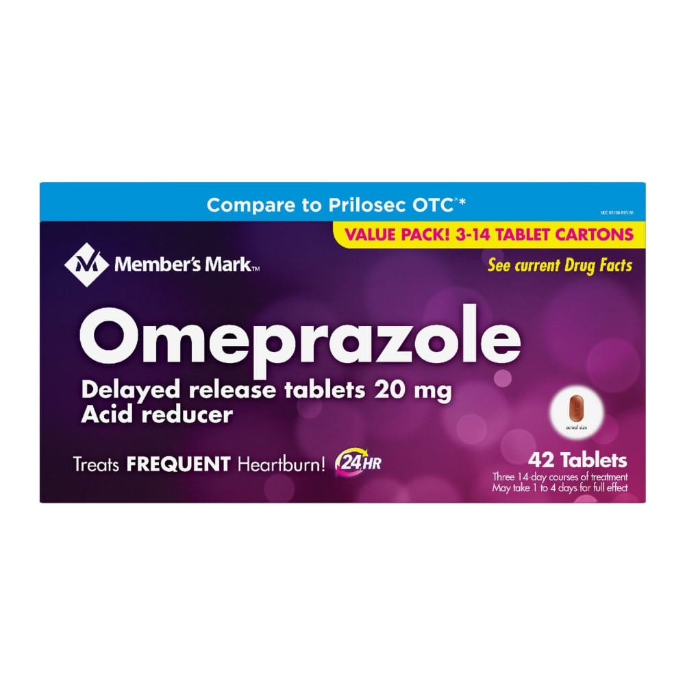 Member’s Mark Omeprazole Delayed Release Tablets 20 mg. (42 ct.) - Digestion & Nausea - Member’s Mark
